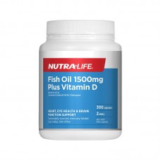 Nutralife 纽乐 深海鱼油1500mg+维生素D 300粒